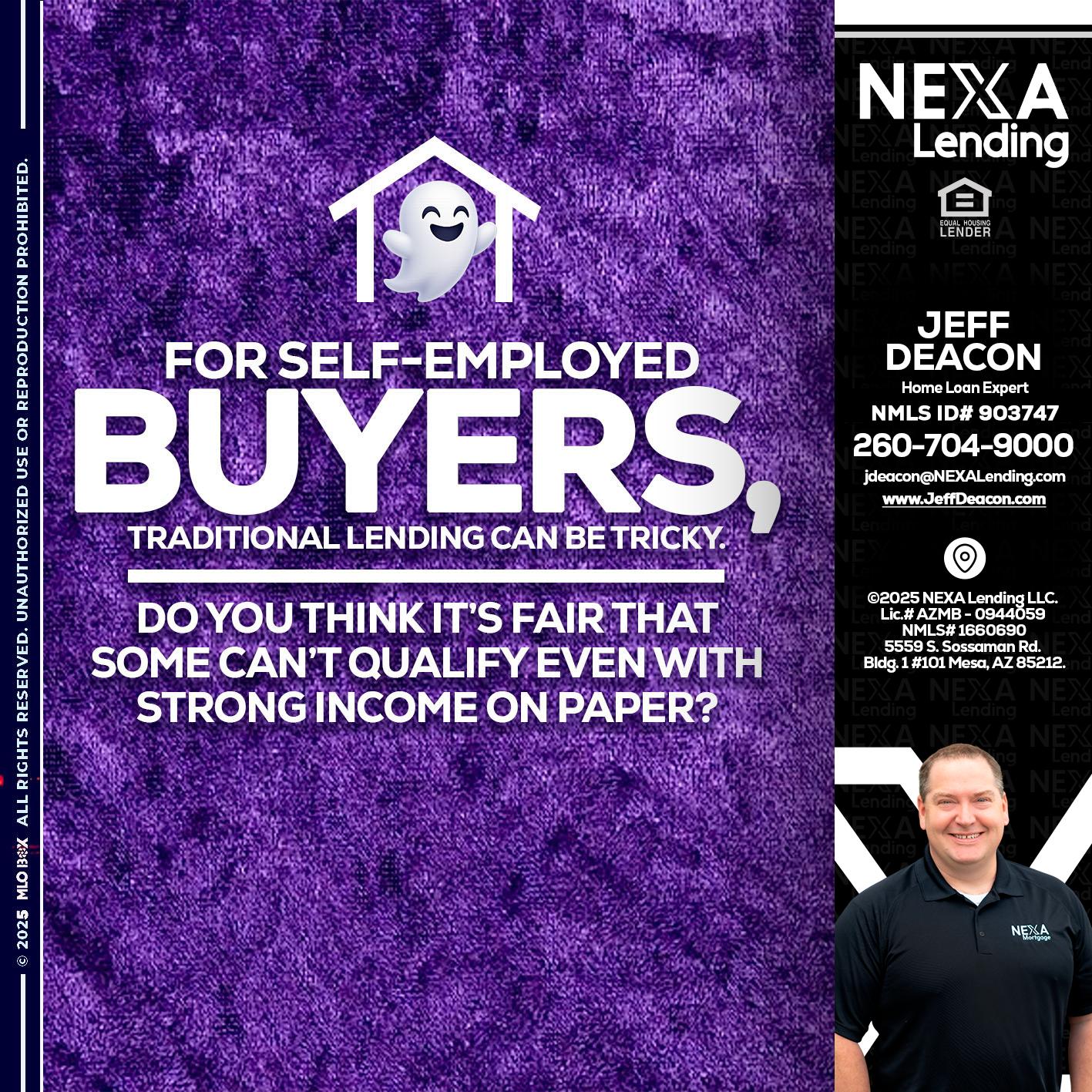 for self employed - Jeff Deacon -Home Loan Expert