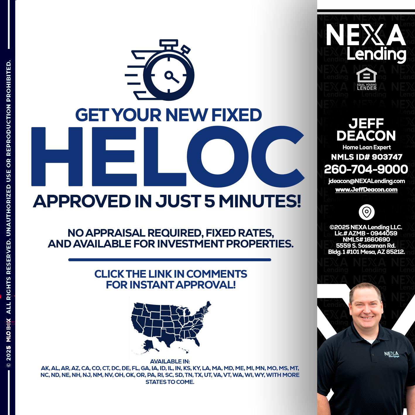 HELOC - Jeff Deacon -Home Loan Expert