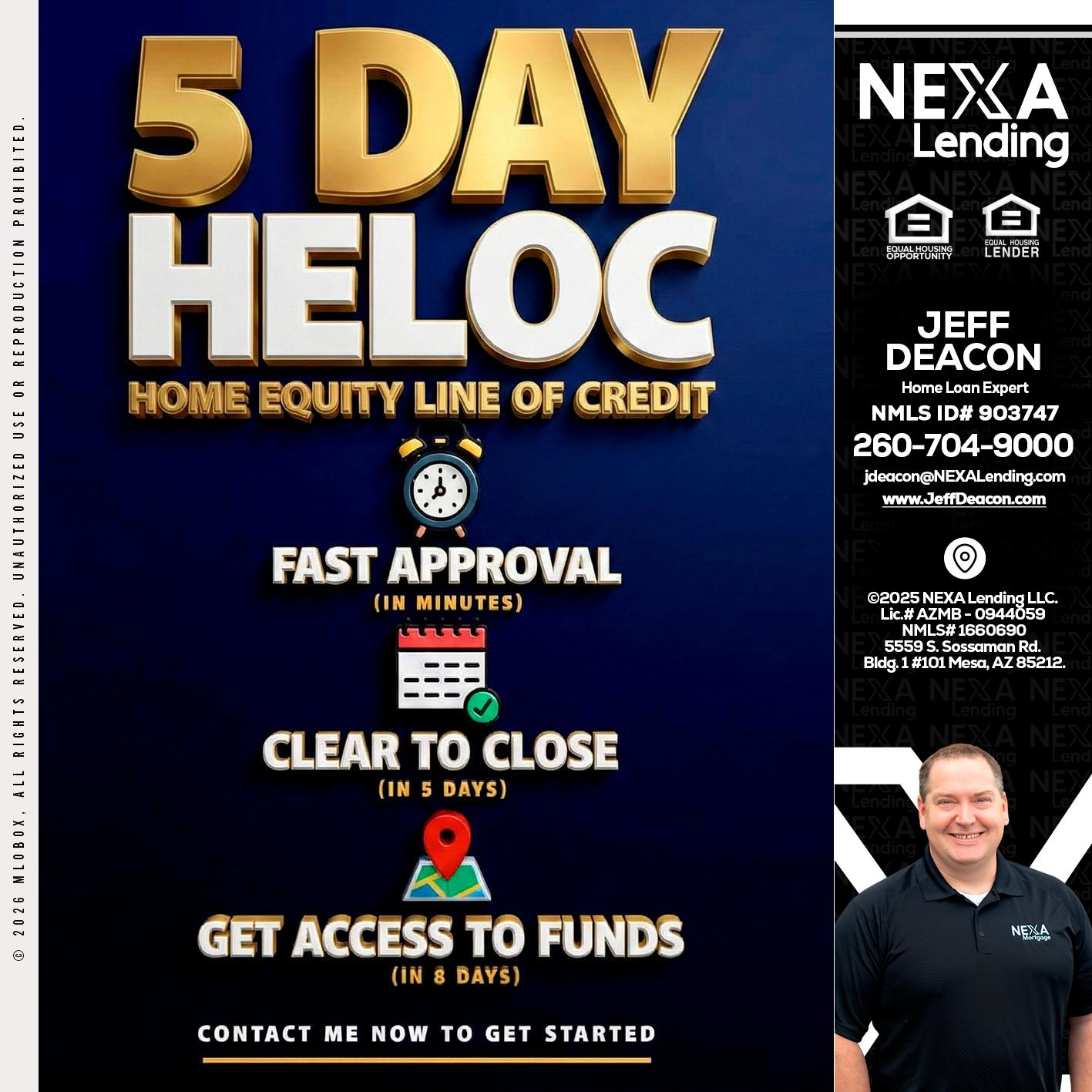 5 day hello - Jeff Deacon -Home Loan Expert
