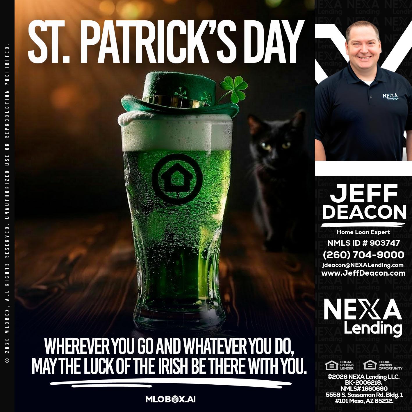 st. Patricks day - Jeff Deacon -Senior Loan Officer
