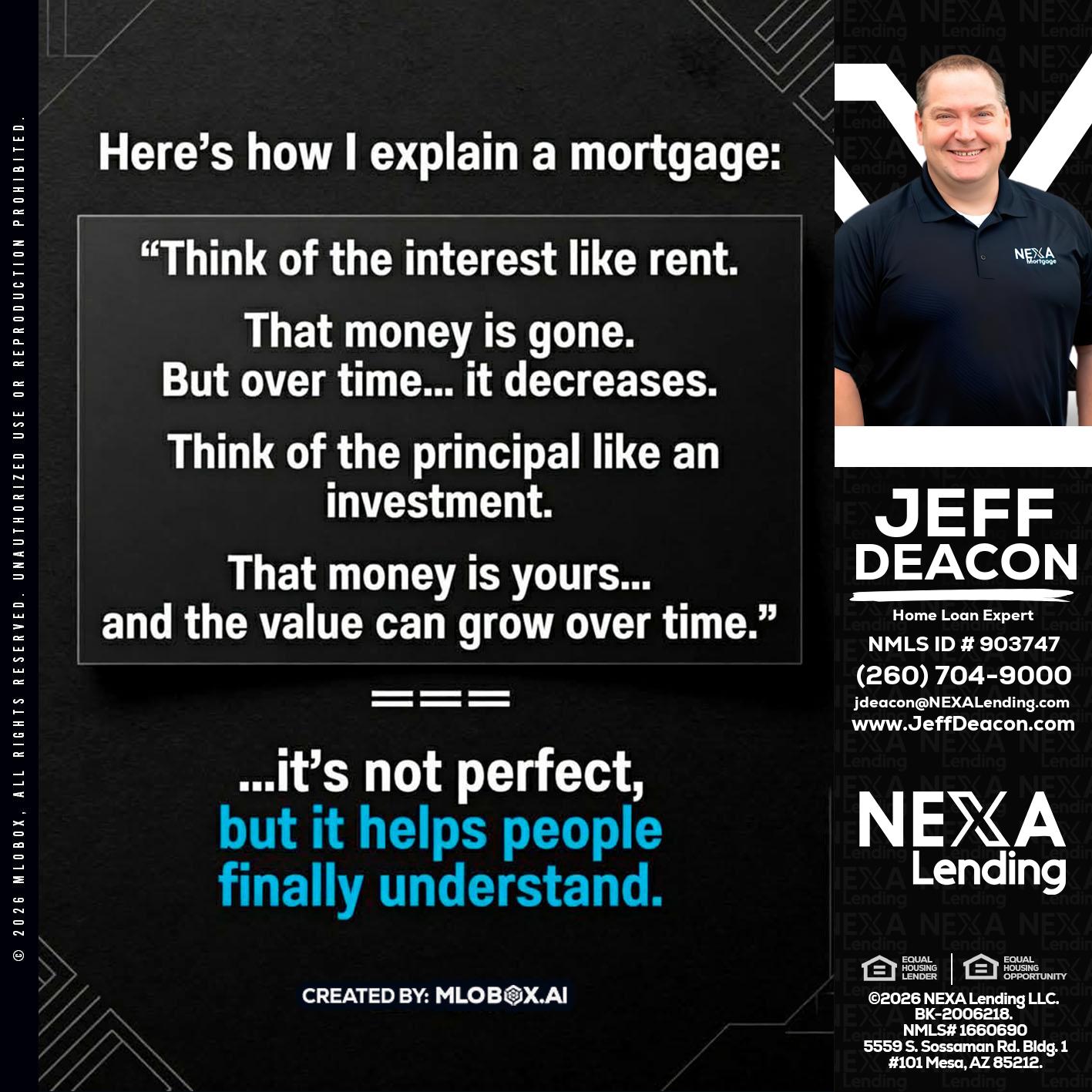 HERES NOW - Jeff Deacon -Senior Loan Officer