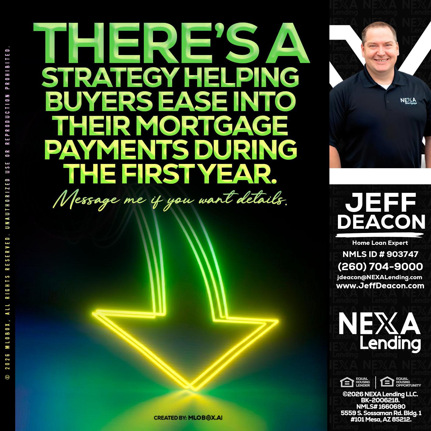 THERES A STATEGY - Jeff Deacon -Senior Loan Officer