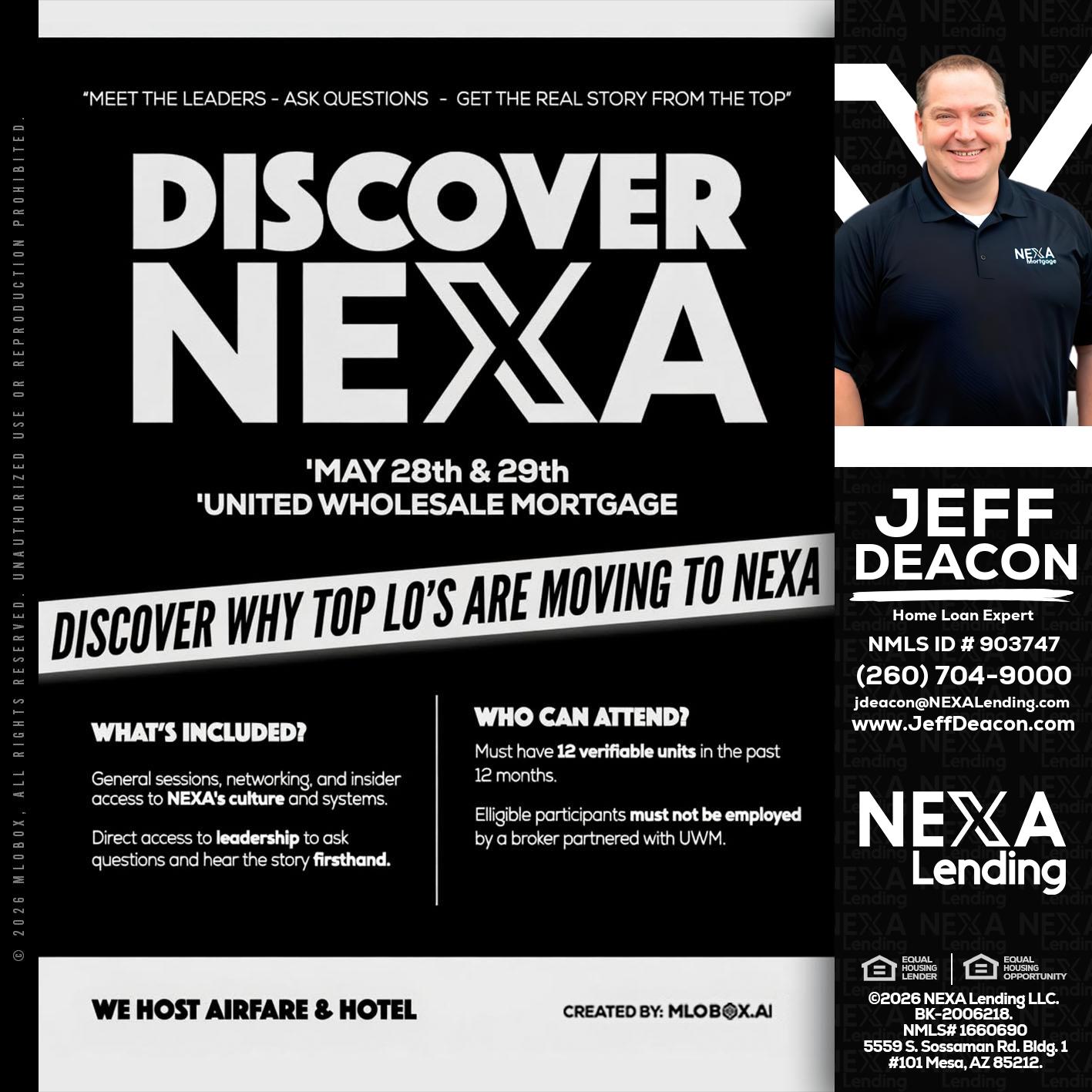 DISCOVER NEXA - Jeff Deacon -Senior Loan Officer