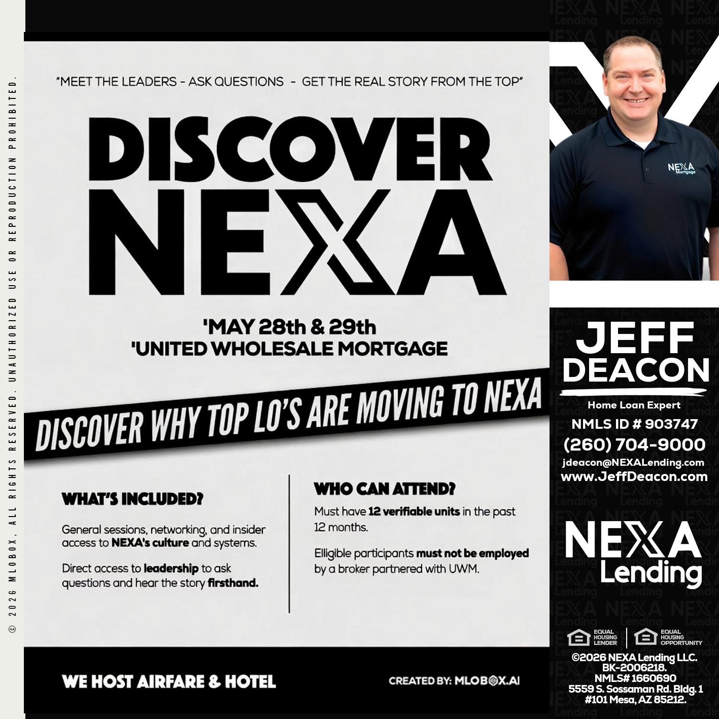DISCOVER NEXA - Jeff Deacon -Senior Loan Officer