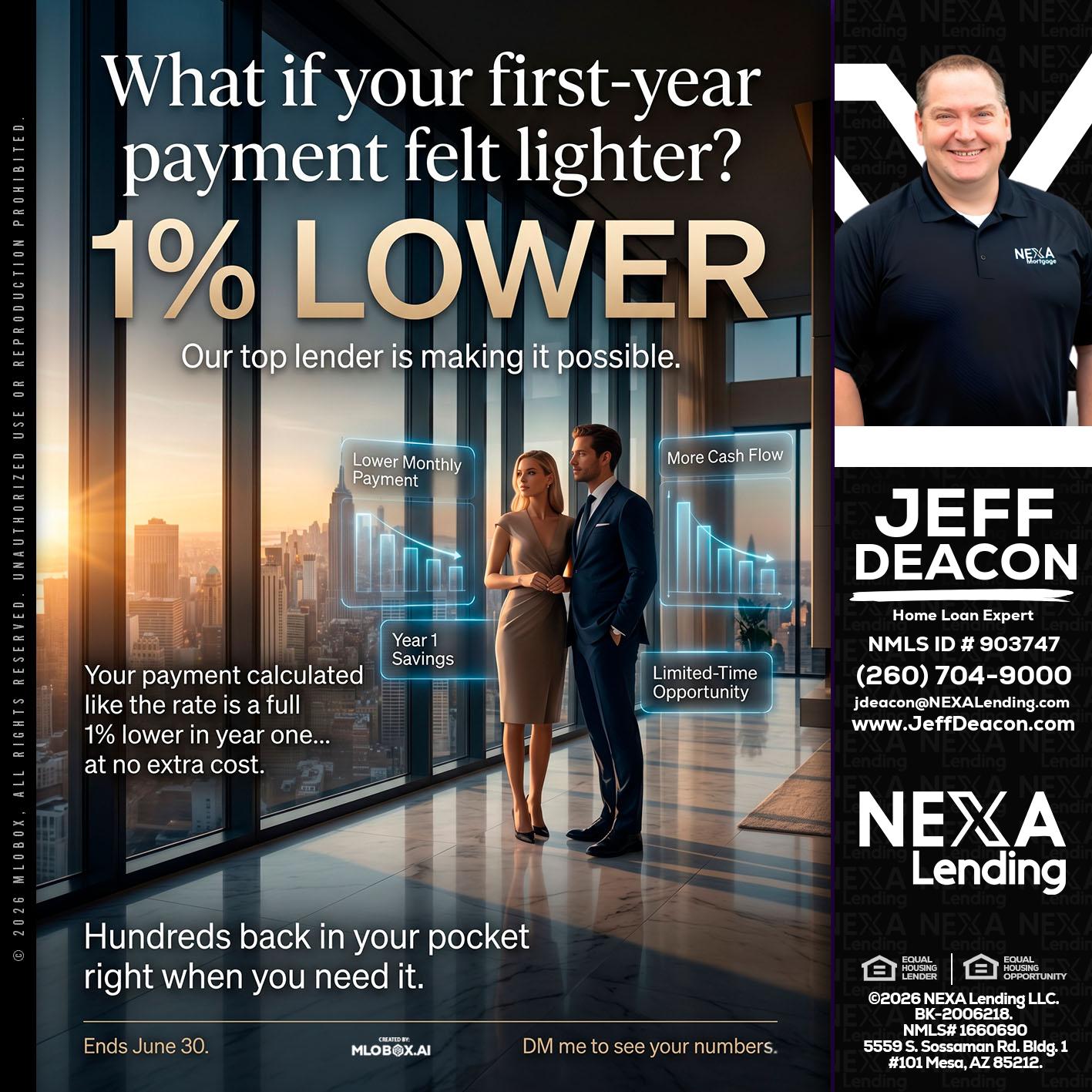 1% LOWER - Jeff Deacon -Senior Loan Officer
