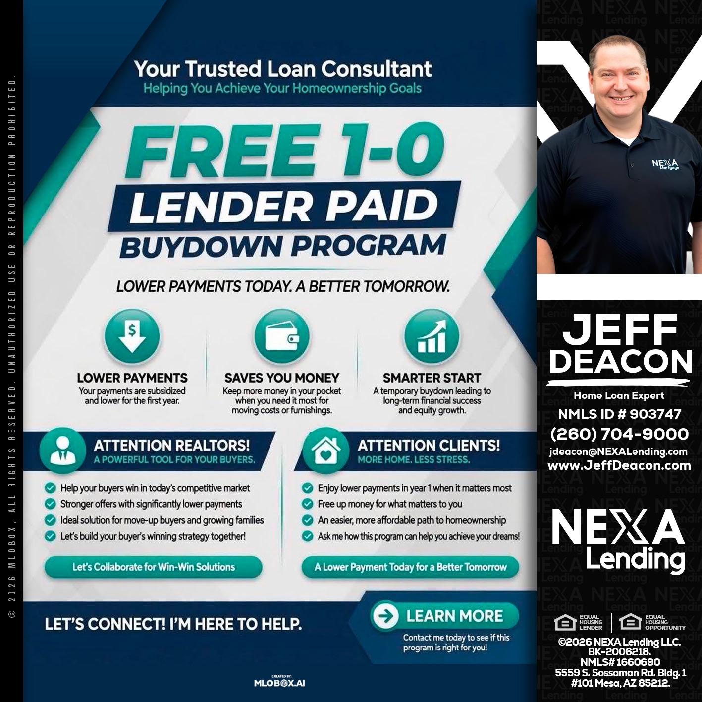 FREE 1-0 - Jeff Deacon -Senior Loan Officer