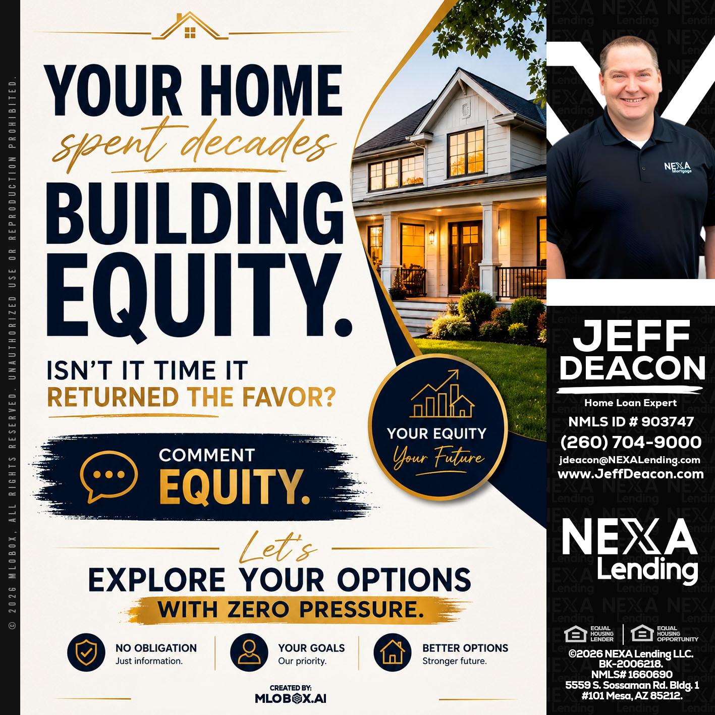 building equity - Jeff Deacon -Senior Loan Officer