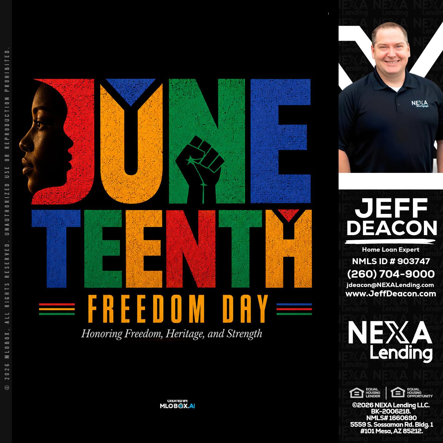 Juneteenth - Jeff Deacon -Senior Loan Officer