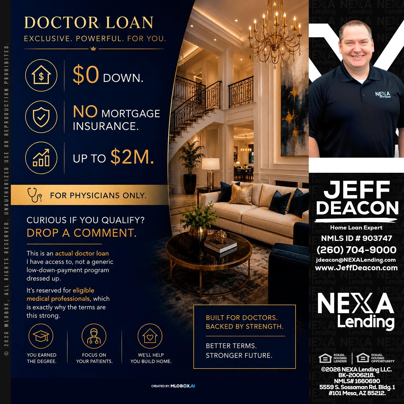 DOCTOR LOANS - Jeff Deacon -Senior Loan Officer