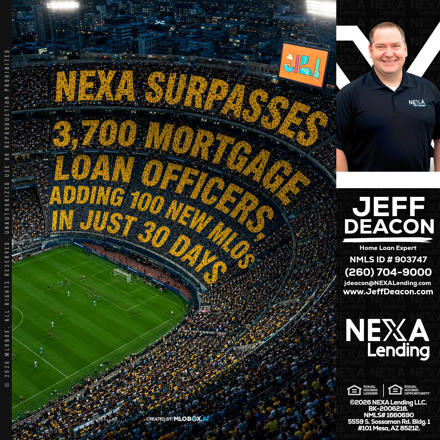 NEXA SURPASSES - Jeff Deacon -Senior Loan Officer