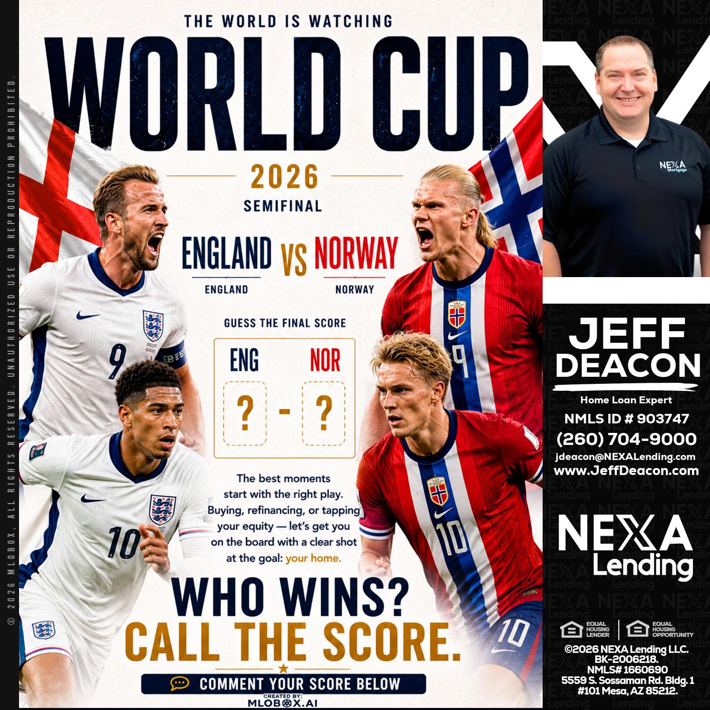 WORLD CUP 2026 - Jeff Deacon -Senior Loan Officer