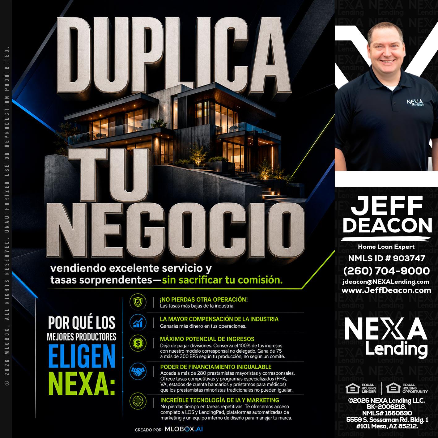 DUPLICA TU NEGOCIO - Jeff Deacon -Senior Loan Officer