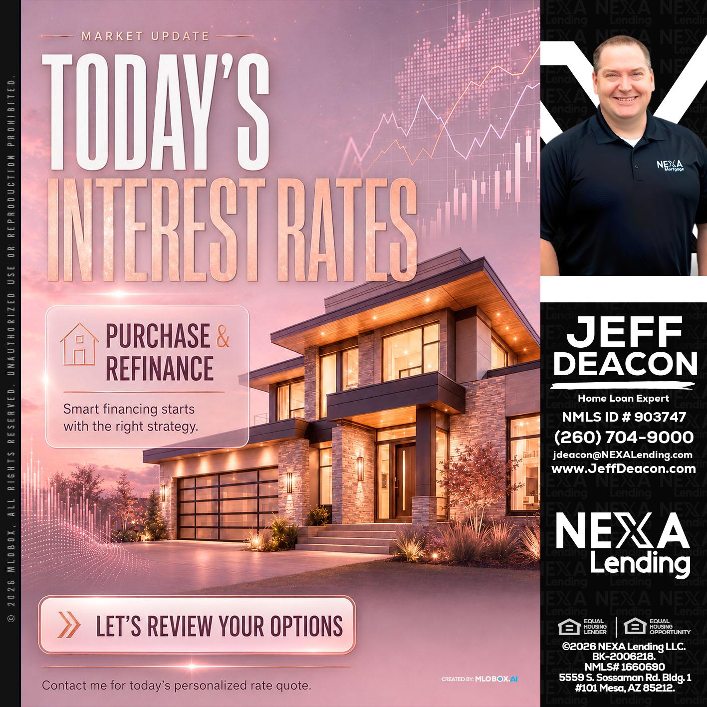 todays interest rates - Jeff Deacon -Senior Loan Officer