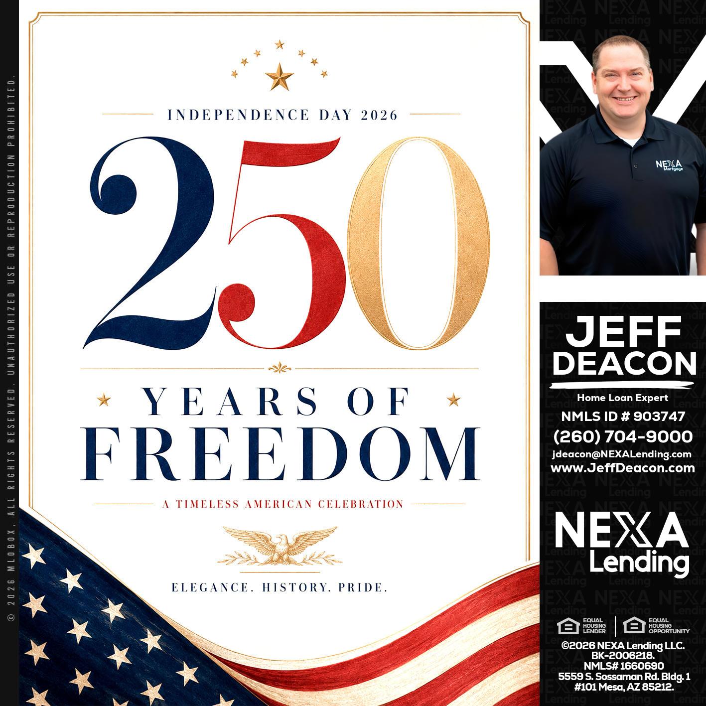 250 YEARS - Jeff Deacon -Senior Loan Officer