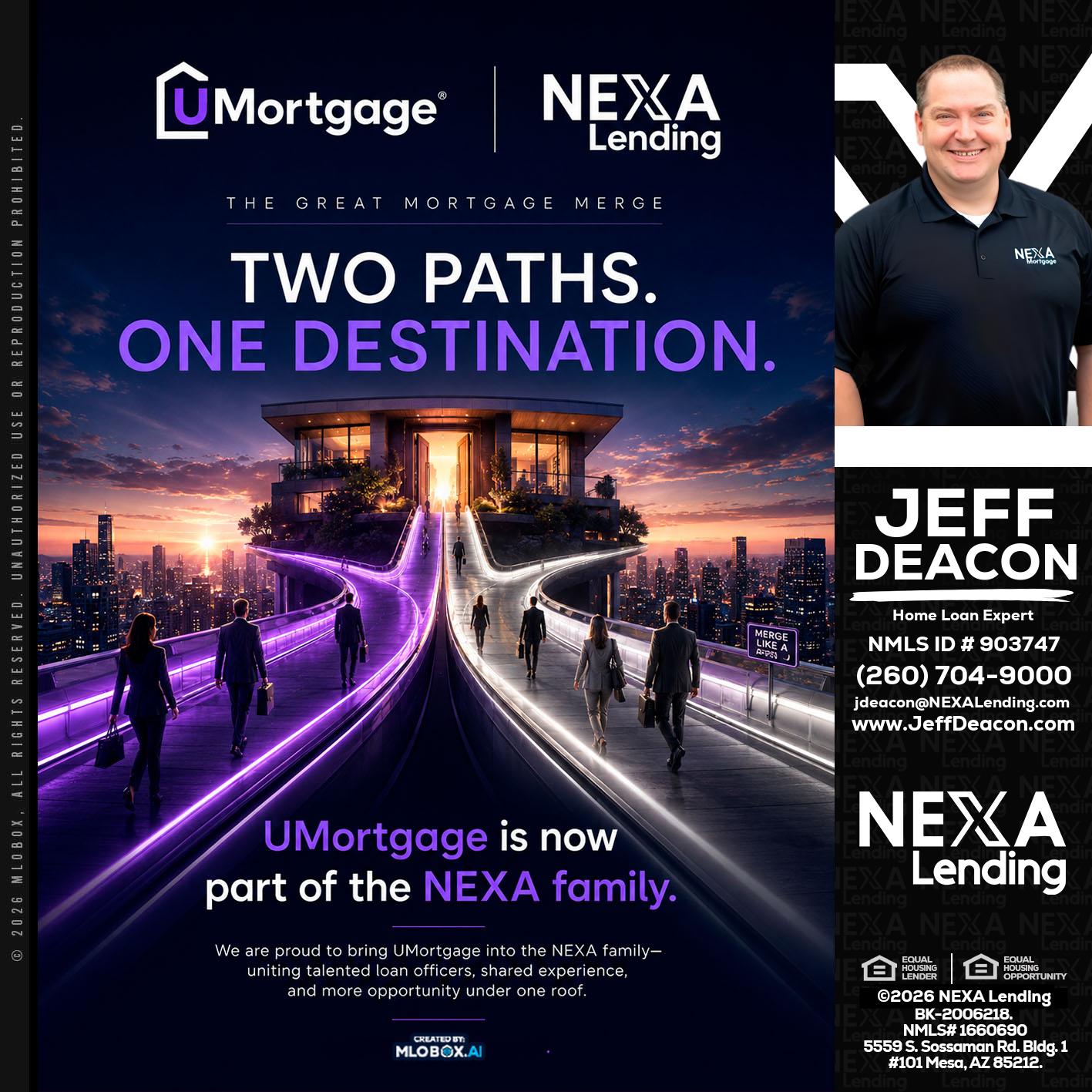 two path - Jeff Deacon -Senior Loan Officer