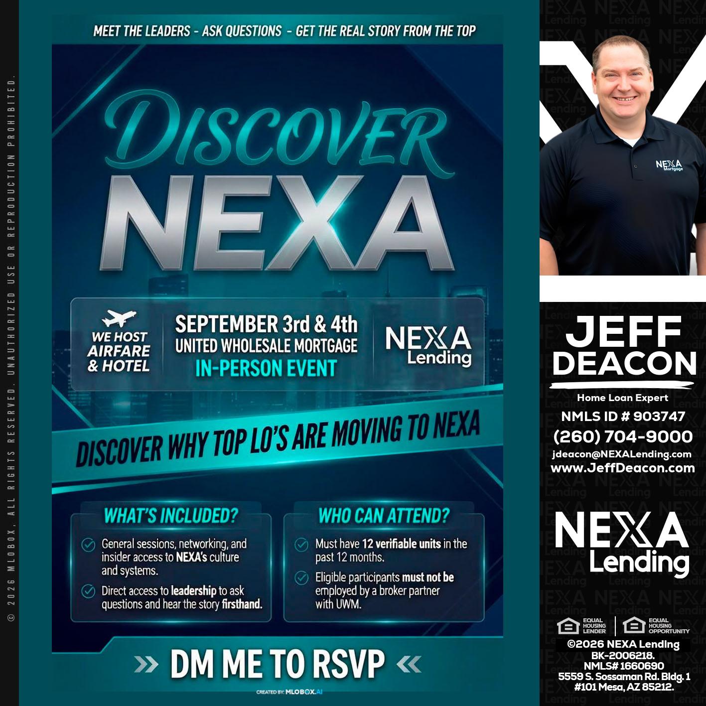 DISCOVER NEXA - Jeff Deacon -Senior Loan Officer